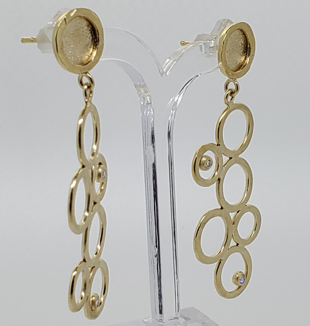 Hammer Connect Circle Earrings