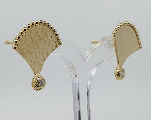 Fanned Hammered Earrings