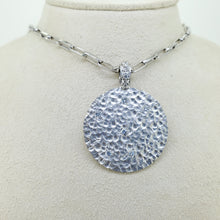 Load image into Gallery viewer, Diamond Hammered Pendant Necklace

