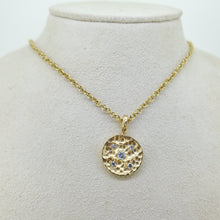 Load image into Gallery viewer, 18K Necklace Hammered Pendant
