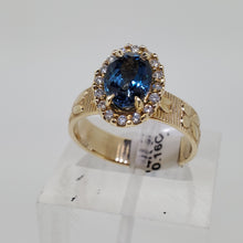 Load image into Gallery viewer, London Blue Topaz  Diamond Ring
