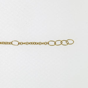 18K Necklace Hammered Pendant