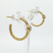 Load image into Gallery viewer, 18k Yellow Gold  Handmade Hoops
