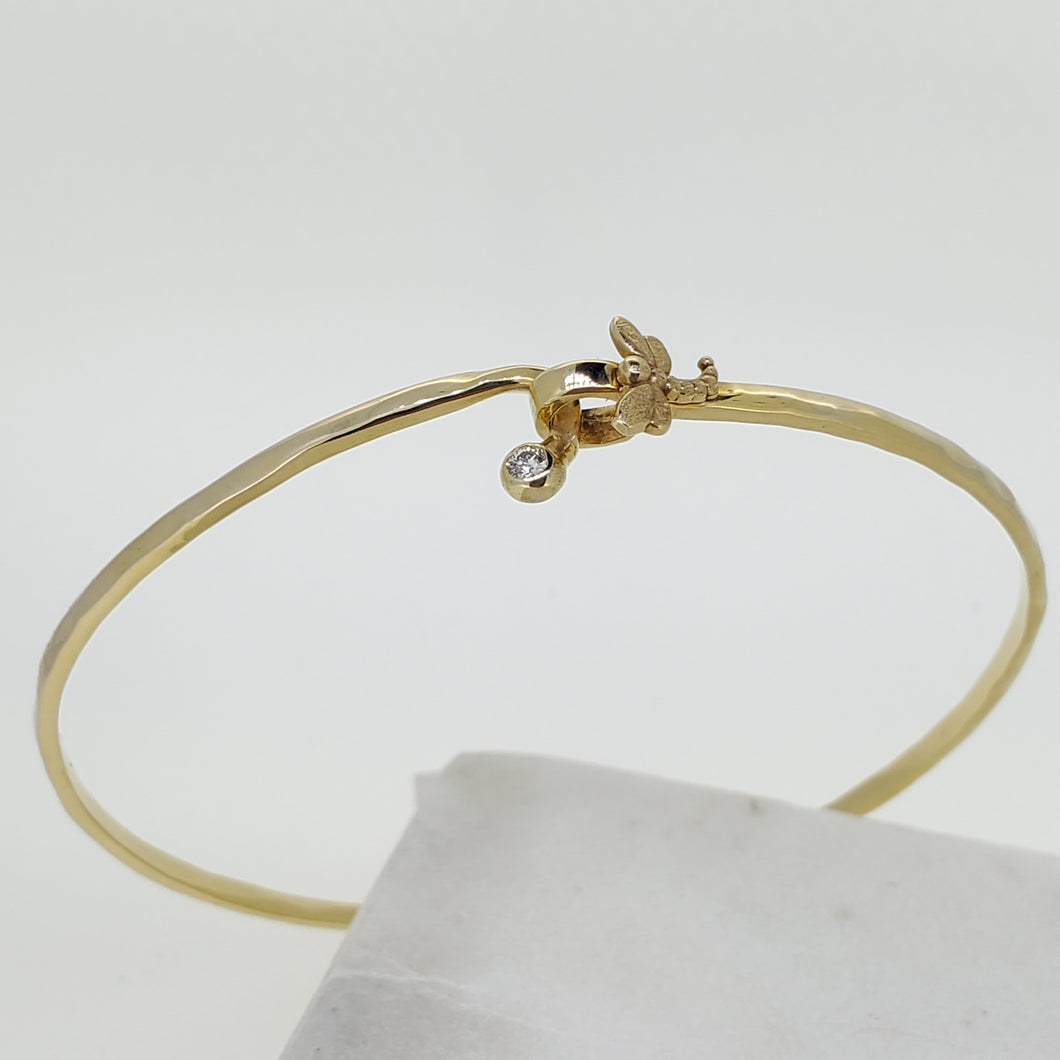 14k Yellow Gold  Dragonfly