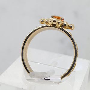 Sculptural Milgram Sapphire Ring
