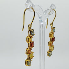 Load image into Gallery viewer, Multi-colored Sapphire Earrings

