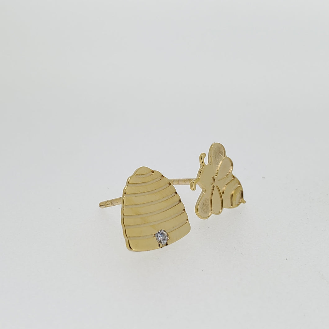 Mix-and-Match Bee and Bee Hive Earrings