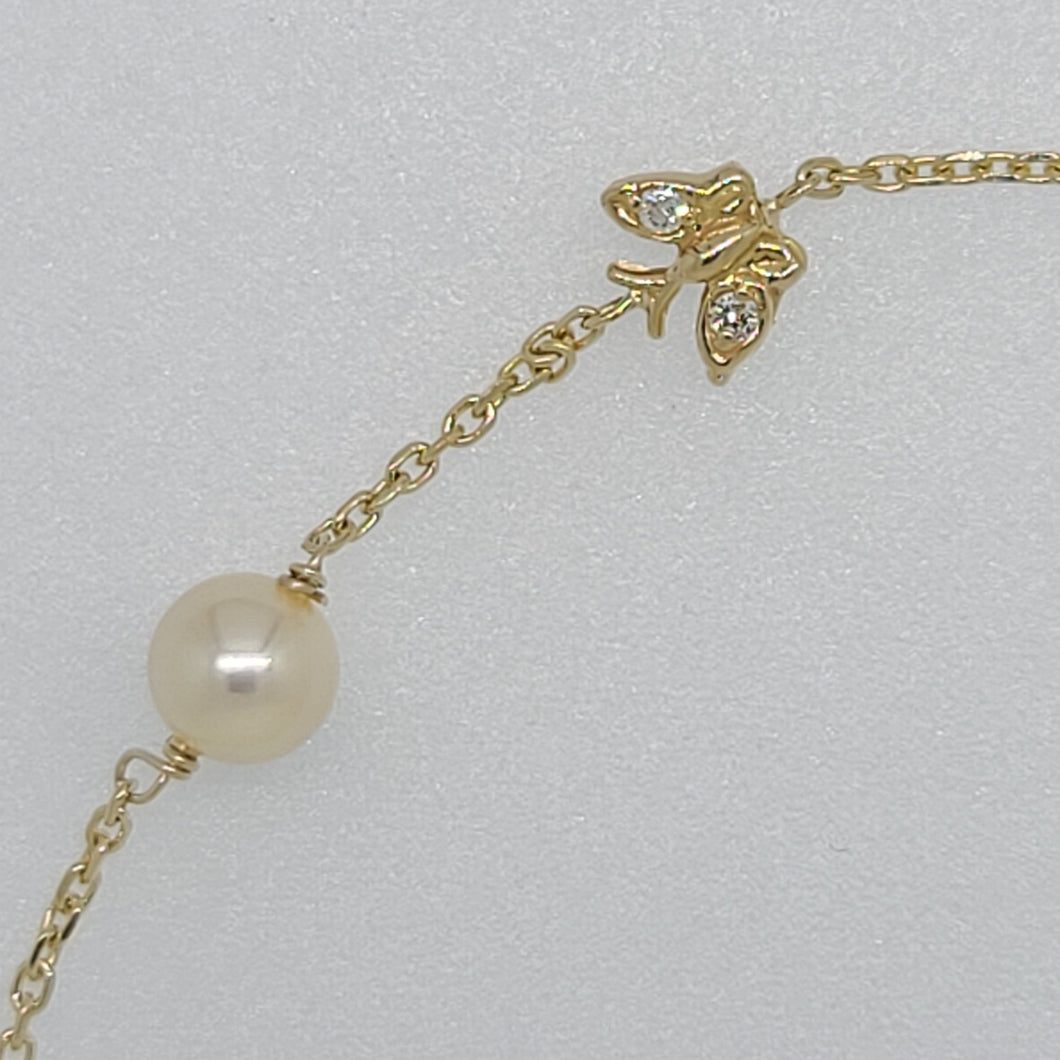 Bracelet Akoya Pearl and Diamonds