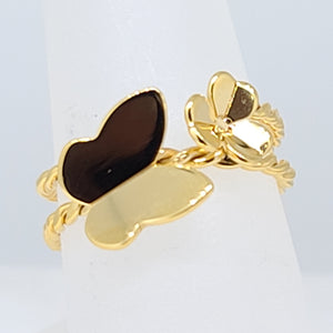 Butterfly and Flower Ring