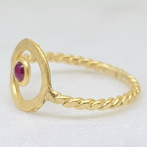 Ruby Circle Ring