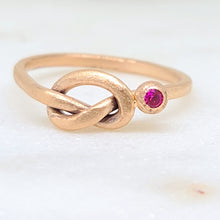 Load image into Gallery viewer, Ruby Knotted Ring

