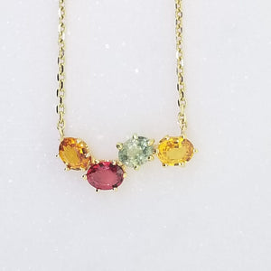 Multi-colored Sapphire Necklace